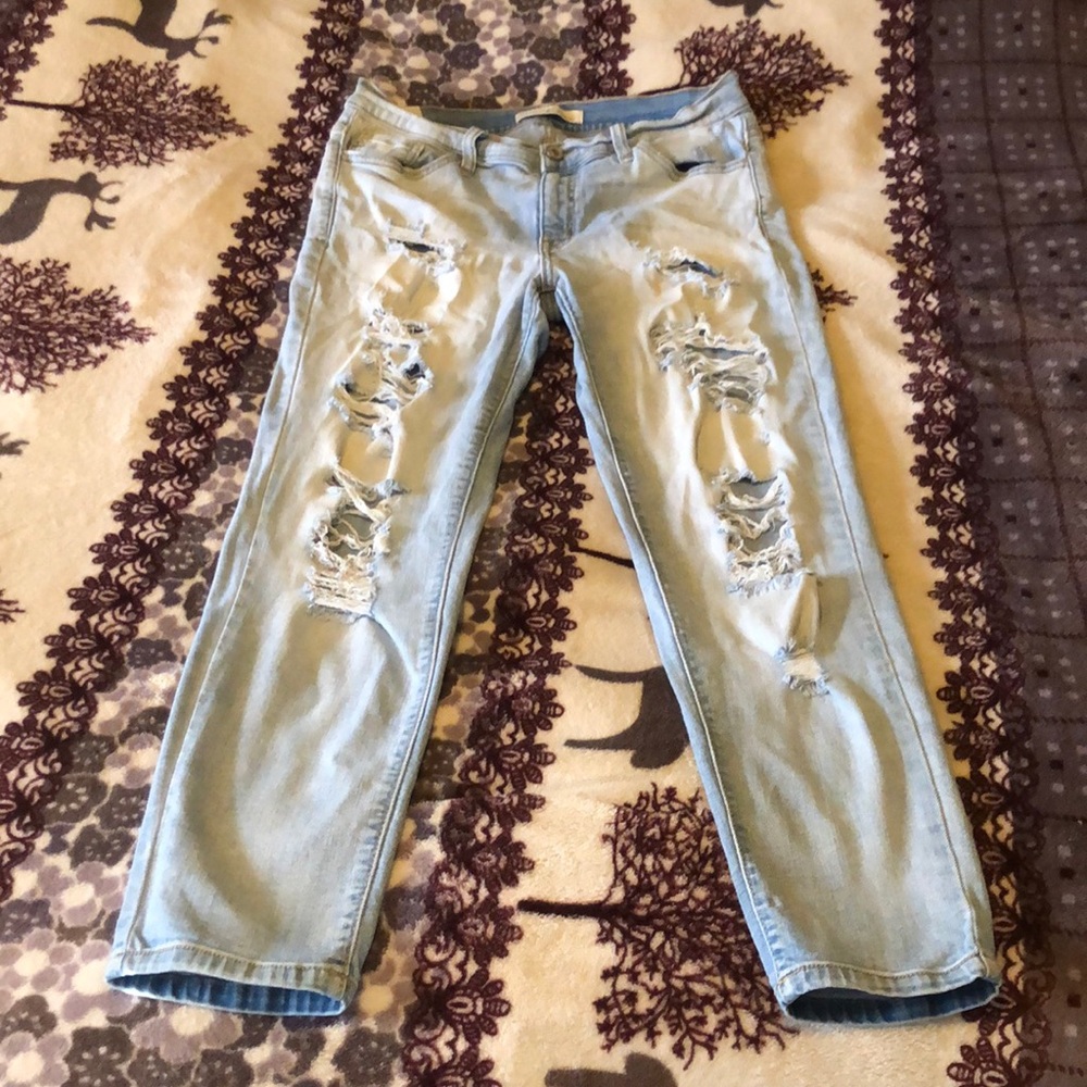 29 waist distressed jeans